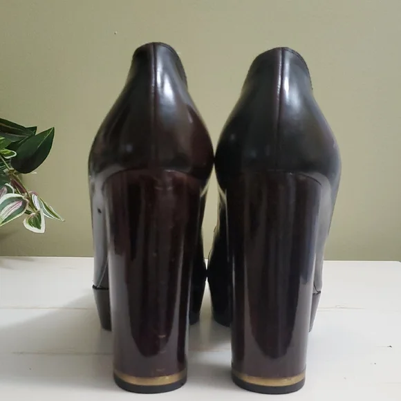 Stella McCartney | Brown Platform Heels with Fringe Details Sz 37 1/2 - Picture 9 of 11